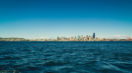 Seattle City Skyline from Elliott Bay