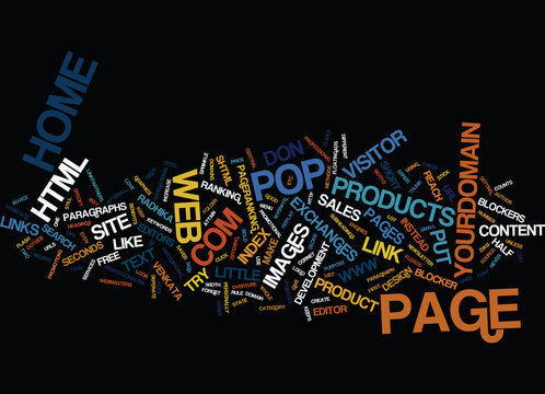 TEN TIPS FOR YOUR WEB SITE HOME PAGE Text Background Word Cloud Concept