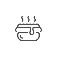 Hot dog line icon