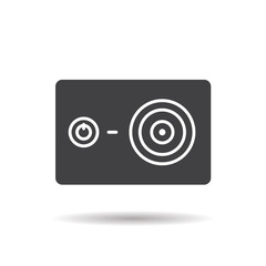 Action camera glyph icon