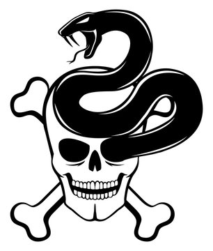 Snake and skull.