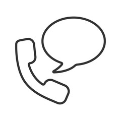 Phone talk linear icon