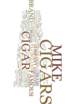 MIKES CIGARS Text Background Word Cloud Concept