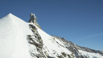 Fototapeta na wymiar Jungfraujoch glacier snowcapped mountain range
