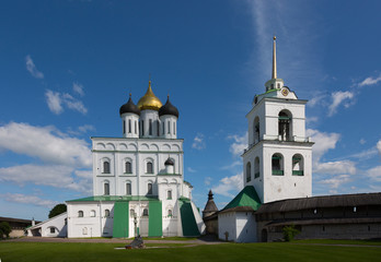 Pskov Krom (or Pskov Kremlin) and The Trinity Cathedral, Russia
