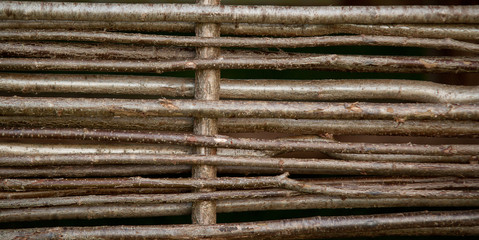 Lightweight fence wicker from rods