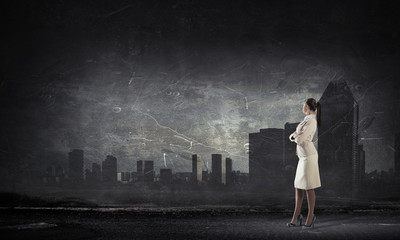 In rhythm of big city. Mixed media