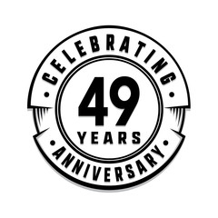 49 years anniversary logo template. Vector and illustration.