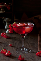 Home-made red berries cold refreshing drink