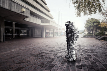 Astronaut that landed in city