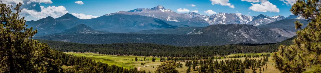 Stickers pour porte Parc naturel Montagnes Rocheuses, paysage panoramique, Colorado, USA