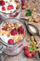 Ice-cream with summer berries