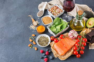 Assortment of healthy food low cholesterol © aamulya