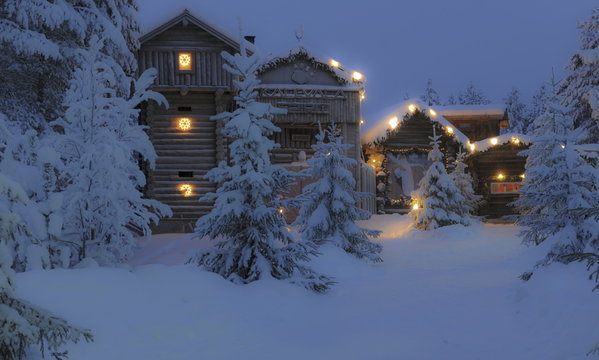 The Cardboard House During Winter Season