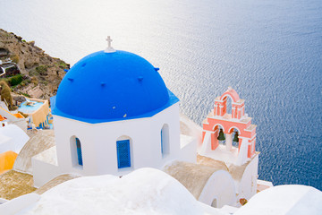 Architecture in town Oia. Santorini Greece