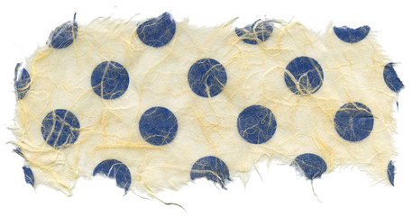 Isolated Fiber Paper Texture - Blue Polka Dots XXXXL © eldadcarin