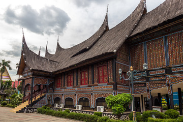 The traditional house of Indonesia, Replica traditional house western Sumatra, Padang