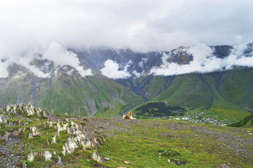 Kazbegi surrounding mountains
