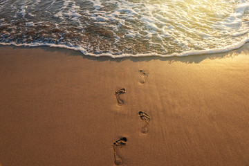 Footsteps on the beach
