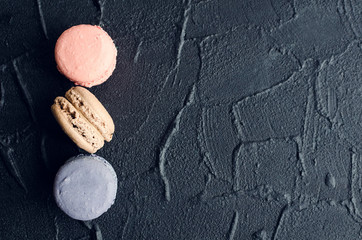 Colorful almond cookies macaroon