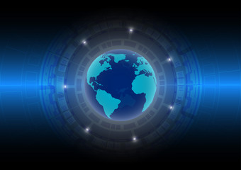 act technology background World in the digital age; future technology concept