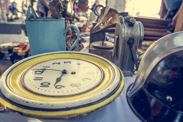 Vintage clock at local flea market.