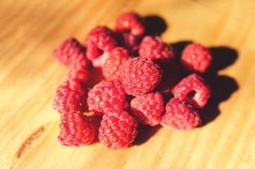 Raspberry background texture macro