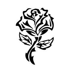 rose black silhouette