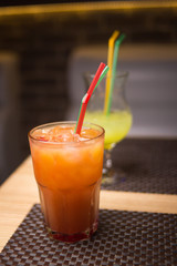 Several alcoholic cocktails