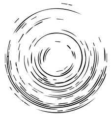 Geometric pattern with concentric circles, Element for design, background, backdrop. Black and white vector illustration.