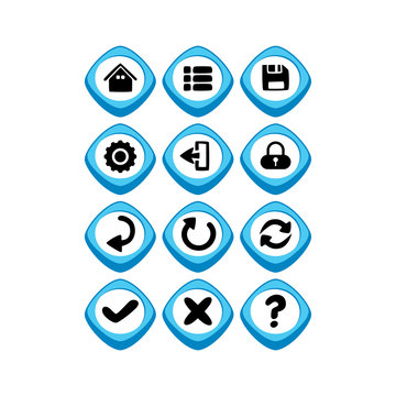 game asset icon sign symbol button vector