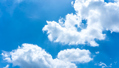 Blurred blue sky for background