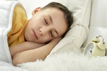 Sleeping boy in room