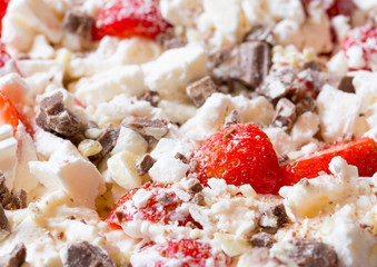 Homemade eton mess dessert