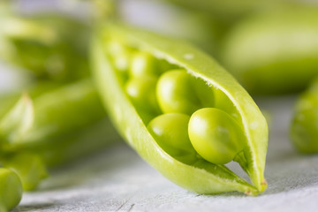 Fresh green peas
