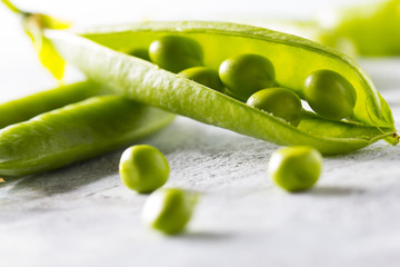 Fresh green peas
