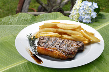 Steak with fries