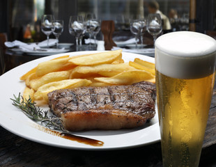 Steak with fries