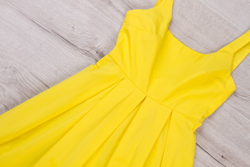 Bright yellow dress for summer.