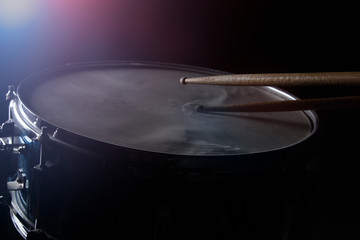 The drum sticks and snare drum