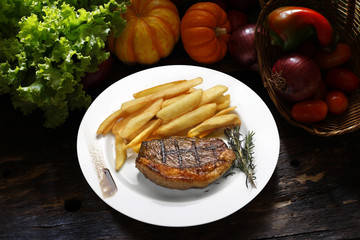 fries with Brazilian picanha