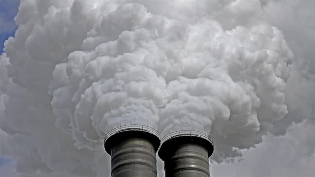 Chimneys producing huge amount of gas pollution