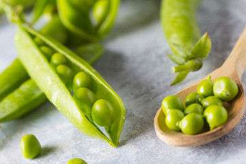 Fresh green peas
