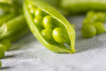 Fresh green peas

