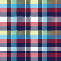 Blue check pixel fabric texture seamless pattern