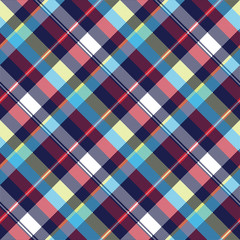 Blue check pixel fabric texture seamless pattern