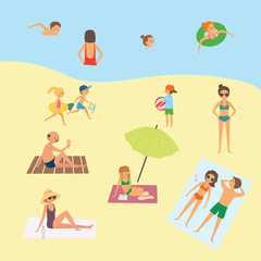 Fototapeta premium People on the beach