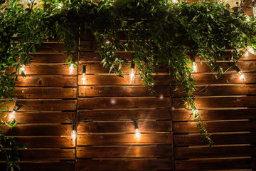 Original wedding  decoration for special occasion. Soft focus