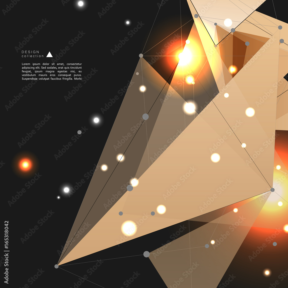 Aufkleber background concept with connecting dots and lines. abstract polygonal space