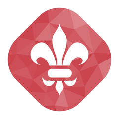 geometrischer Icon - Lilie Ornament